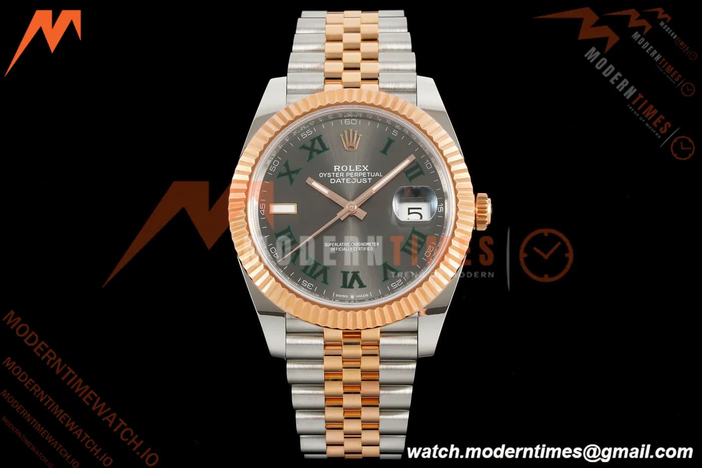 Rolex - Datejust 126331 41mm Wimbledon 904L Gain Weight Jub Flt RG/SS Grey/Rmn ARF SH3235