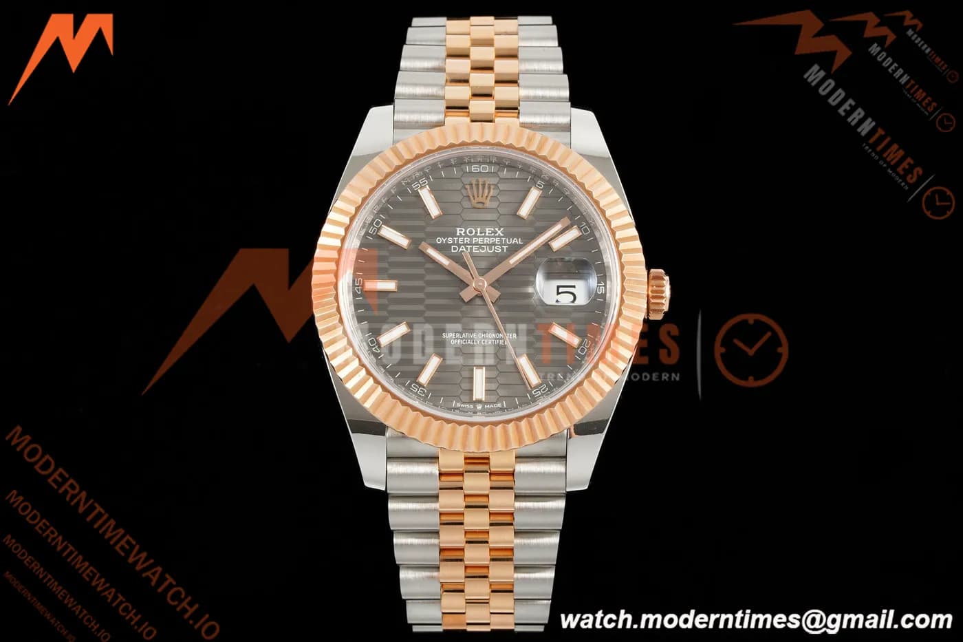 Rolex - Datejust 126331 41mm 904L Gain Weight Jub Flt RG/SS Grey/Stk ARF SH3235