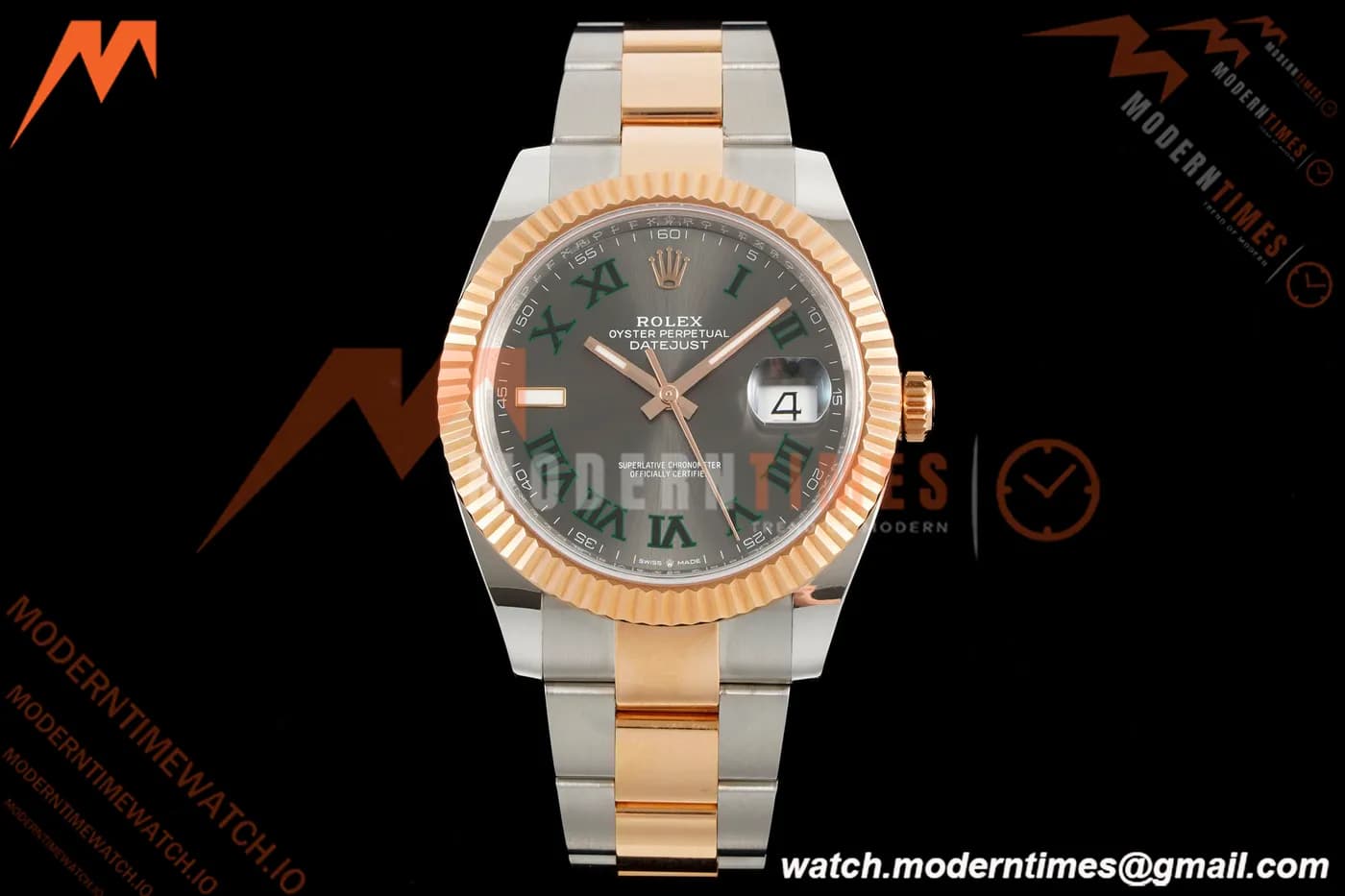 Rolex - Datejust 126331 41mm Wimbledon 904L Gain Weight Oys Flt RG/SS Grey/Rmn ARF SH3235