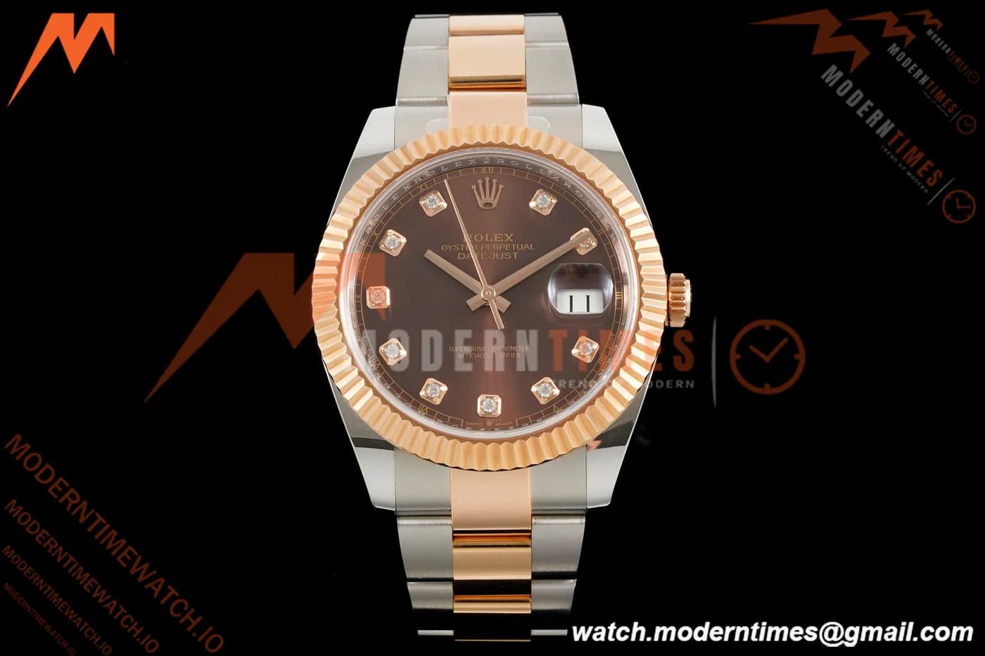 Rolex - Datejust 126331 41mm 904L Gain Weight Oys Flt RG/SS Brn/Dia ARF SH3235