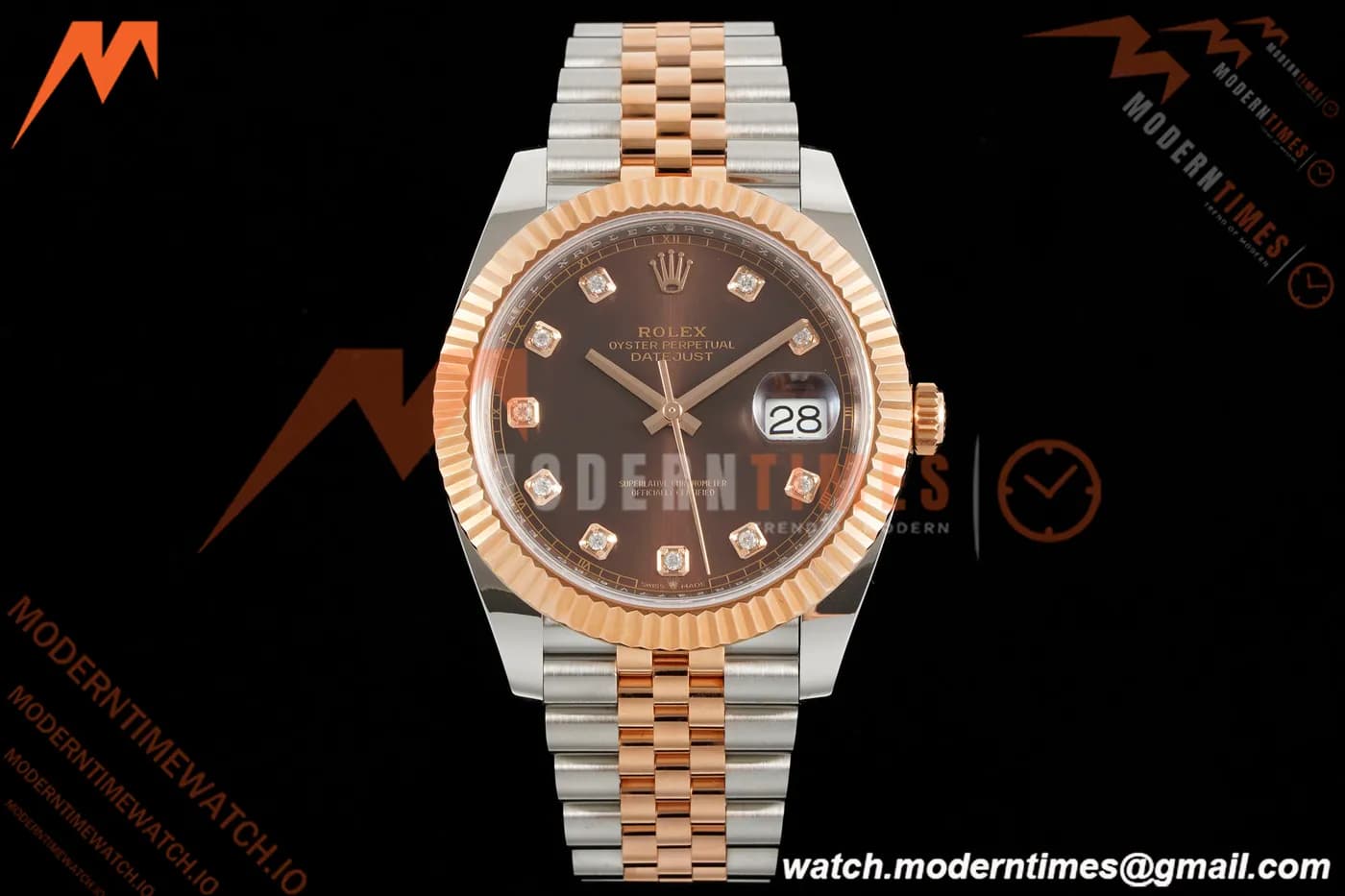 Rolex - Datejust 126331 41mm 904L Gain Weight Jub Flt RG/SS Brn/Dia ARF SH3235
