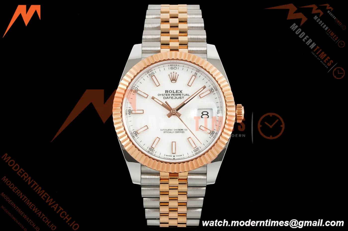 Rolex - Datejust 126331 41mm 904L Gain Weight Jub Flt RG/SS Wht/Stk ARF SH3235