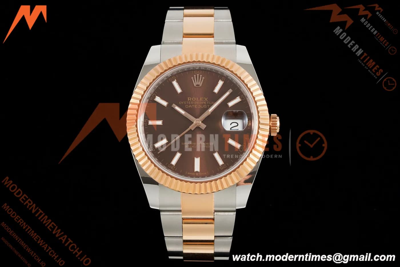 Rolex - Datejust 126331 41mm 904L Gain Weight Oys Flt RG/SS Brn/Stk ARF SH3235