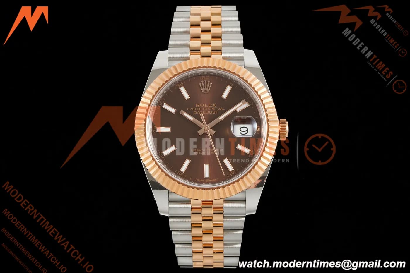 Rolex - Datejust 126331 41mm 904L Gain Weight Jub Flt RG/SS Brn/Stk ARF SH3235
