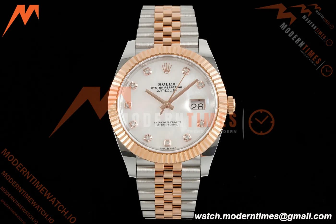 Rolex - Datejust 126331 41mm 904L Gain Weight Jub Flt RG/SS W-Mop/Dia ARF SH3235
