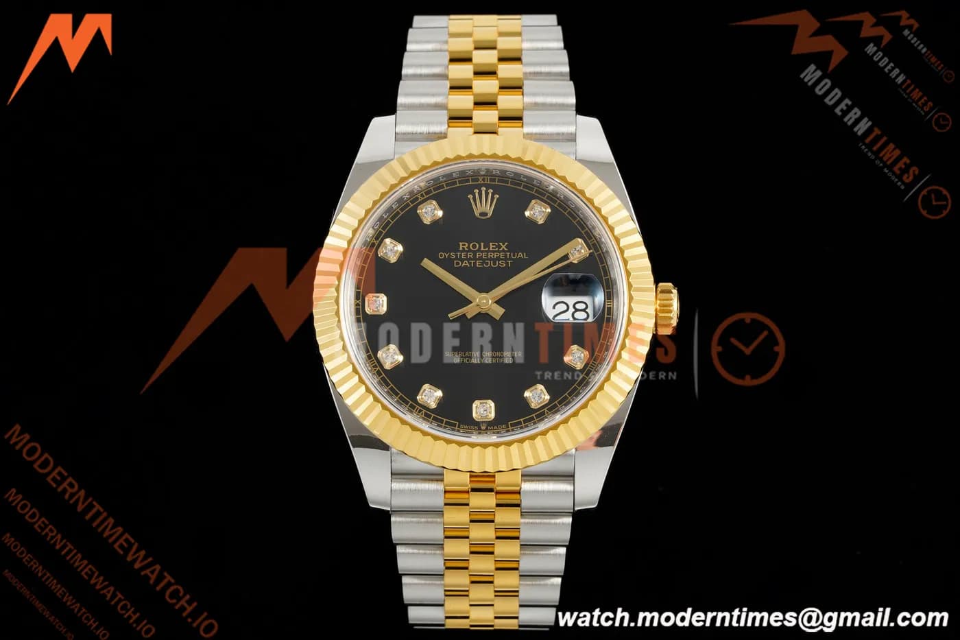 Rolex - Datejust 126333 41mm 904L Gain Weight Jub Flt YG/SS Blk/Dia ARF SH3235