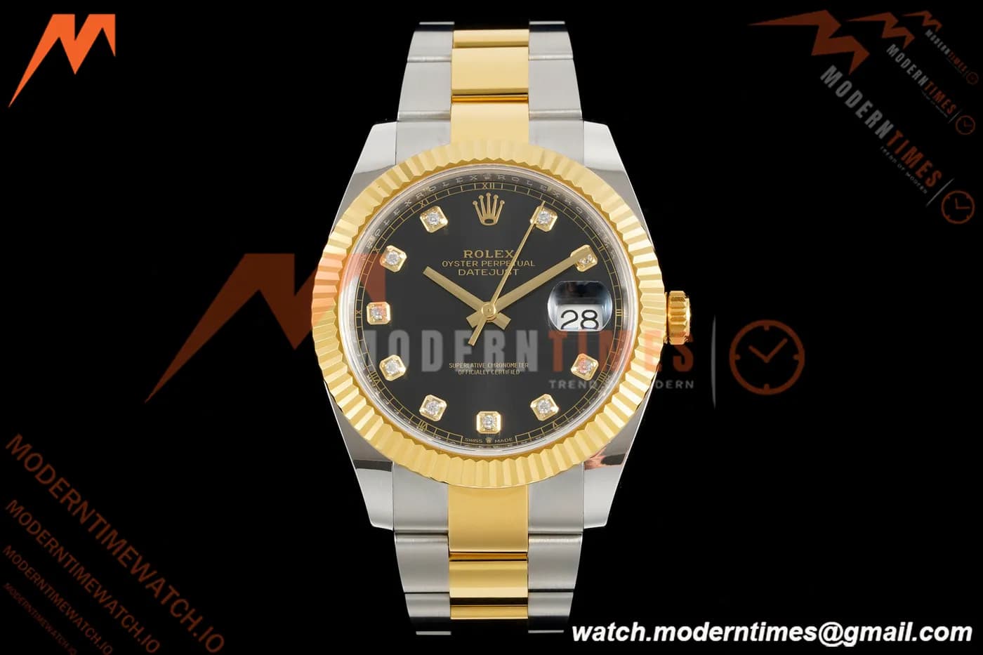 Rolex - Datejust 126333 41mm 904L Gain Weight Oys Flt YG/SS Blk/Dia ARF SH3235