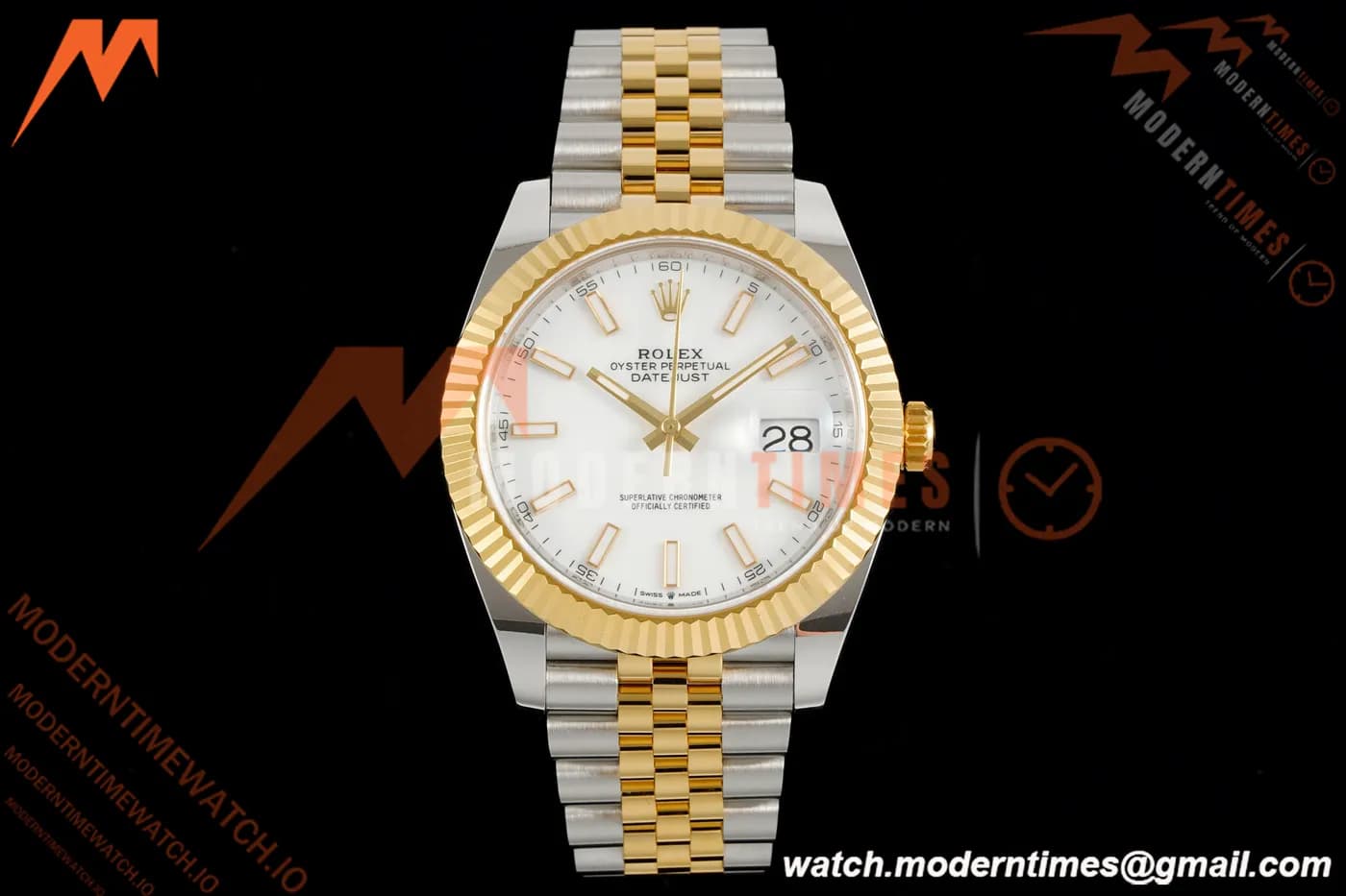 Rolex - Datejust 126333 41mm 904L Gain Weight Jub Flt YG/SS Wht/Stk ARF SH3235