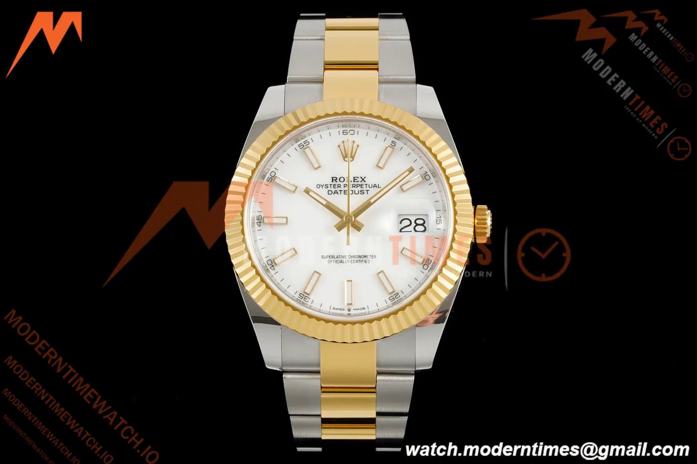 Rolex - Datejust 126333 41mm 904L Gain Weight Oys Flt YG/SS Wht/Stk ARF SH3235