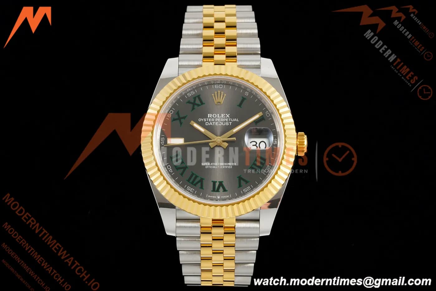 Rolex - Datejust 126333 41mm Wimbledon 904L Gain Weight Jub Flt YG/SS Grey/Rmn ARF SH3235