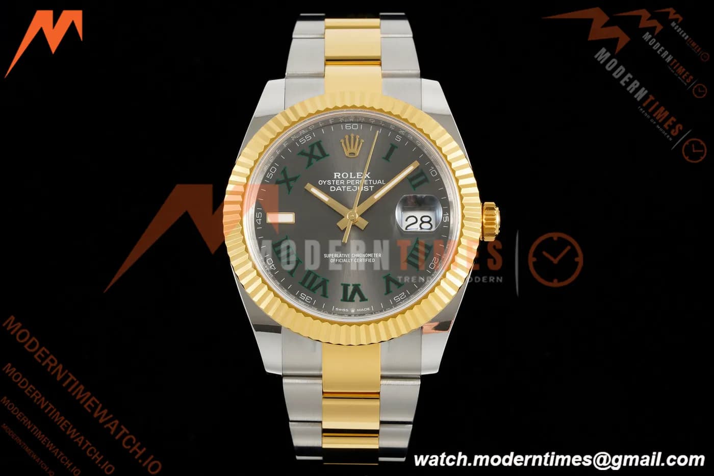 Rolex - Datejust 126333 41mm Wimbledon 904L Gain Weight Oys Flt YG/SS Grey/Rmn ARF SH3235