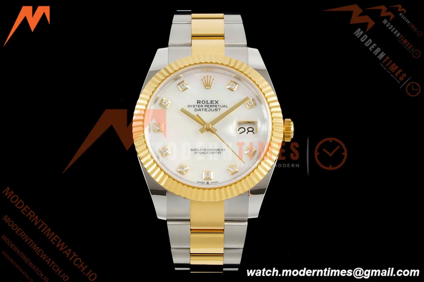 Rolex - Datejust 126333 41mm 904L Gain Weight Oys Flt YG/SS W-Mop/Dia ARF SH3235