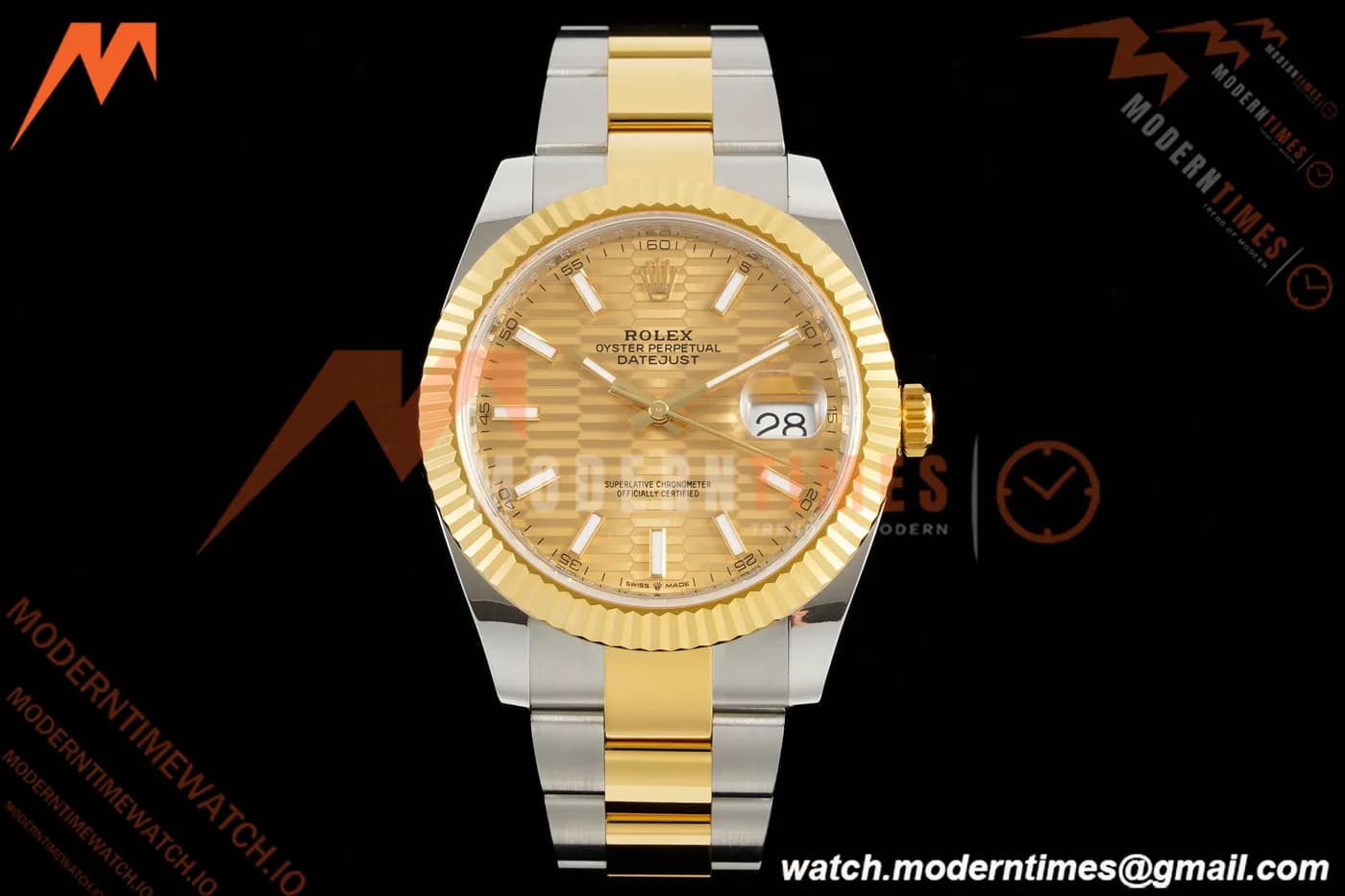 Rolex - Datejust 126333 41mm 904L Gain Weight Oys Flt YG/SS G-Wave/Stk ARF SH3235