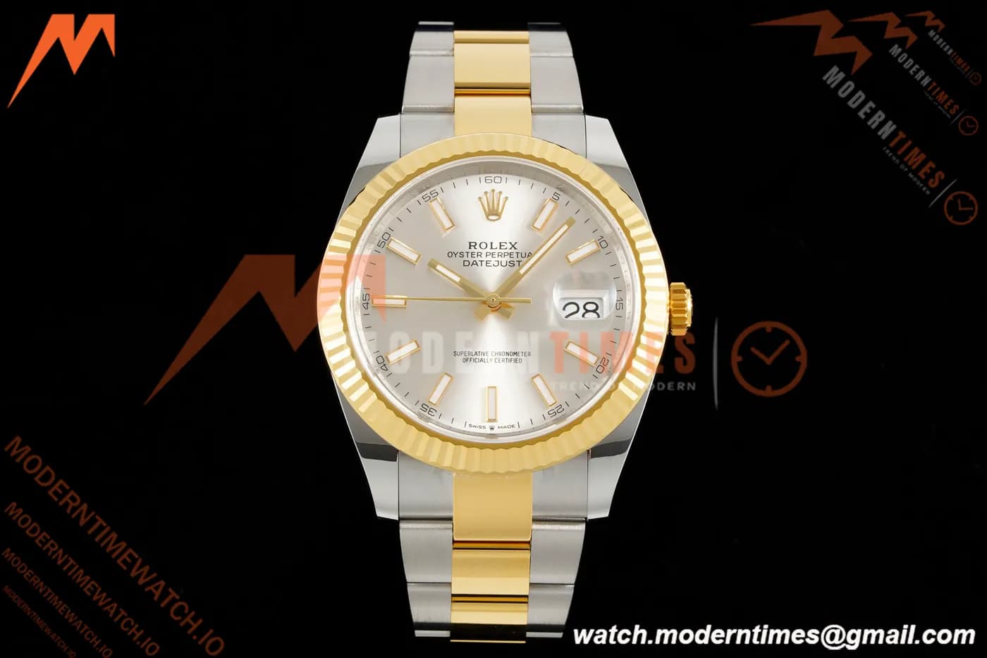 Rolex - Datejust 126333 41mm 904L Gain Weight Oys Flt YG/SS Silv/Stk ARF SH3235