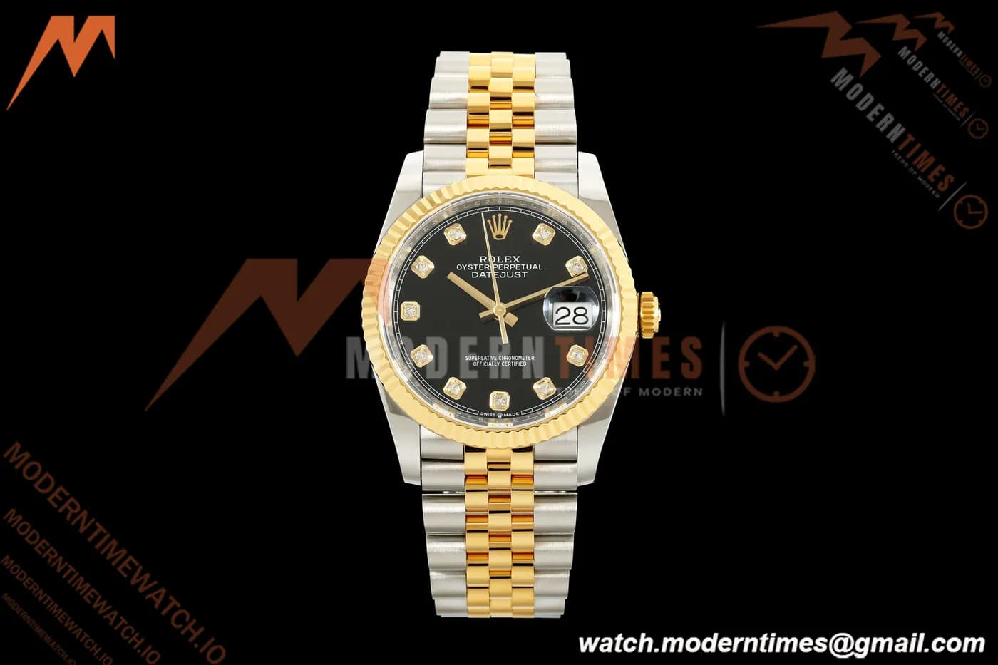 Rolex - Datejust 126233 36mm Jub Flt 904L YG/SS Blk/Dia ARF SH3235