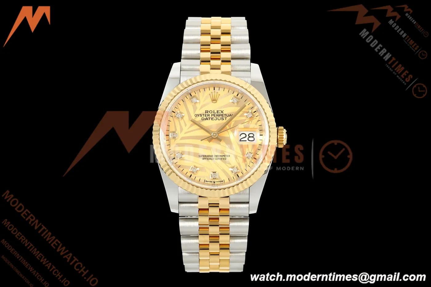 Rolex - Datejust 126233 36mm Jub Flt 904L YG/SS G-Palm/Dia ARF SH3235