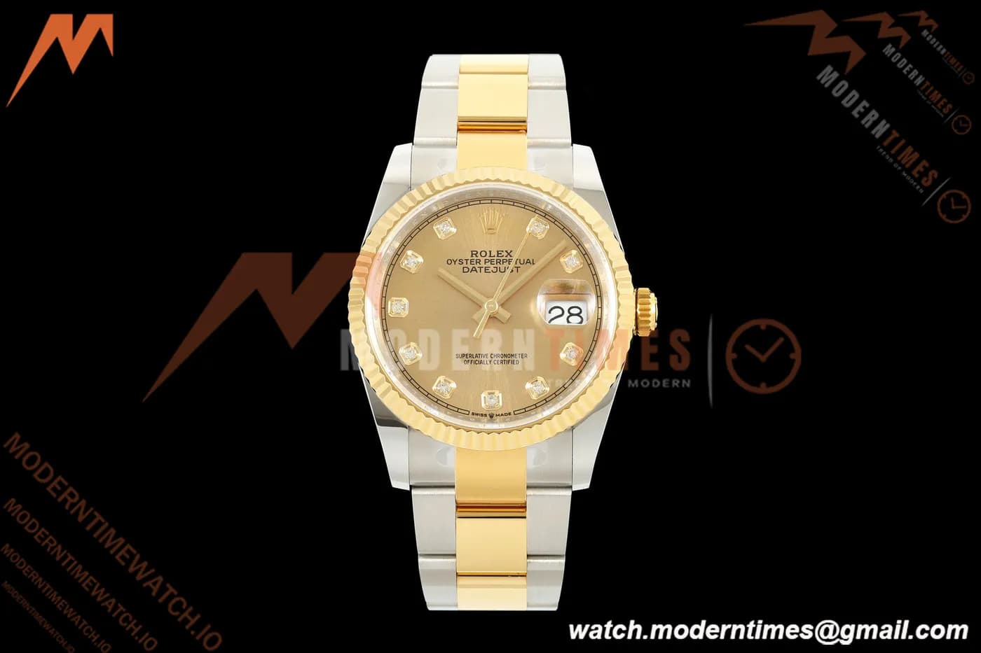 Rolex - Datejust 126233 36mm Oys Flt 904L YG/SS Gold/Dia ARF SH3235
