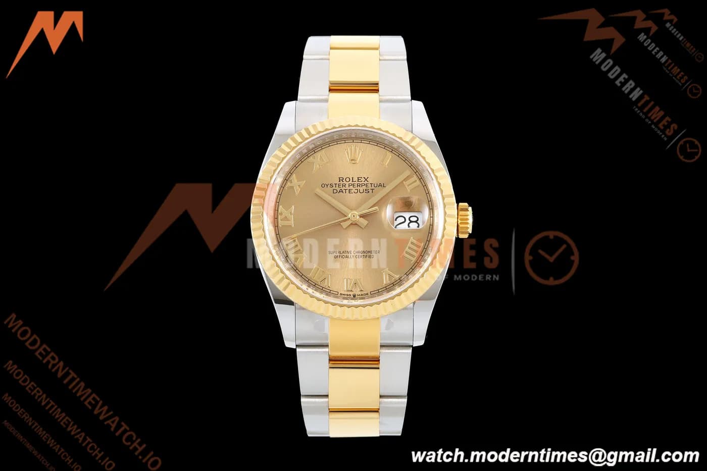 Rolex - Datejust 126233 36mm Oys Flt 904L YG/SS Gold/Rmn ARF SH3235