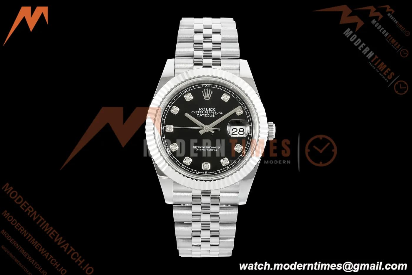 Rolex - Datejust 126334 41mm Gain Weight Jub Flt 904L SS/SS Blk/Dia QF SH3235