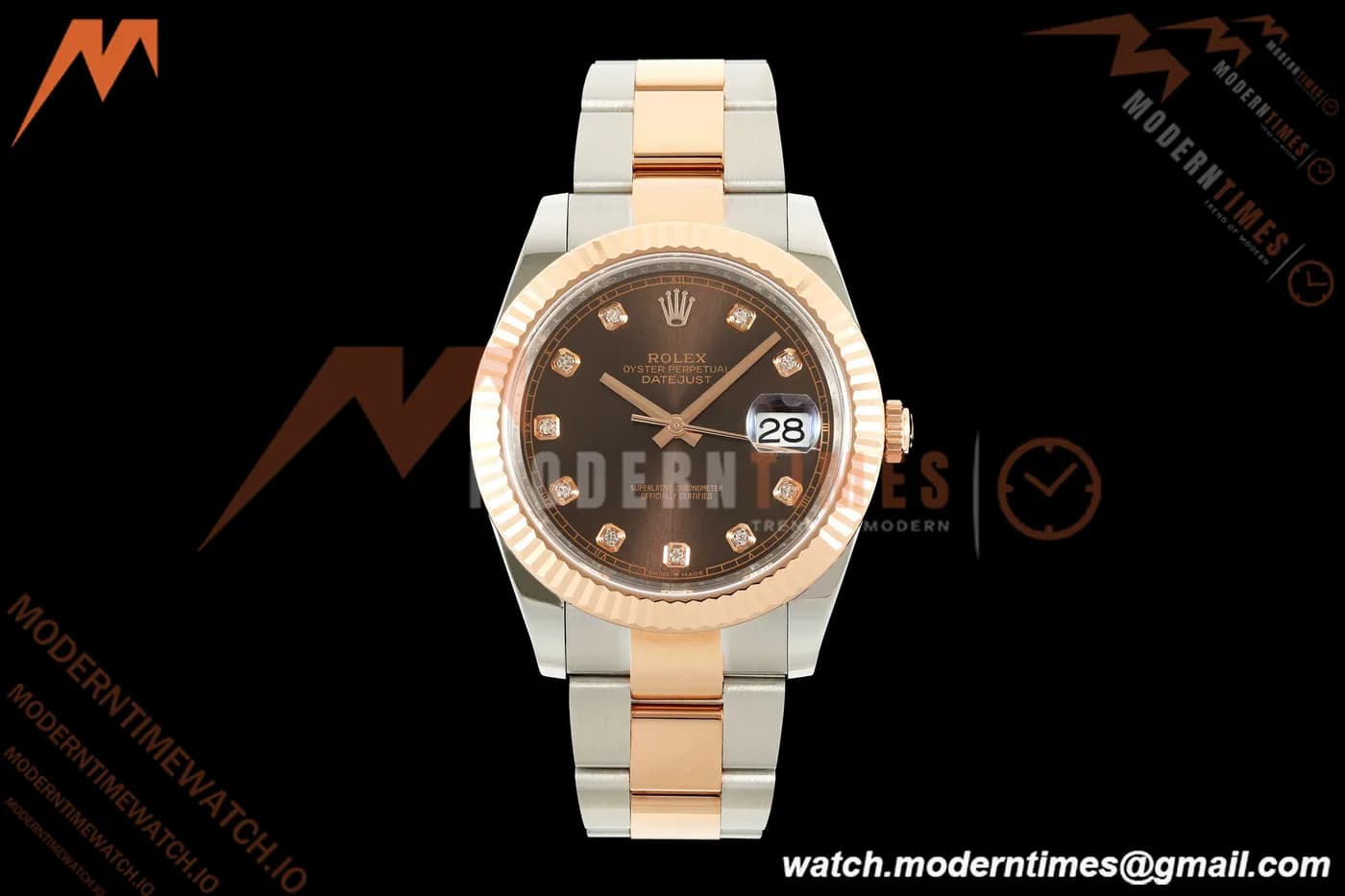 Rolex - Datejust 126331 41mm 904L Gold Wrapped Oys Flt RG/SS Brn/Dia BJF SH3235