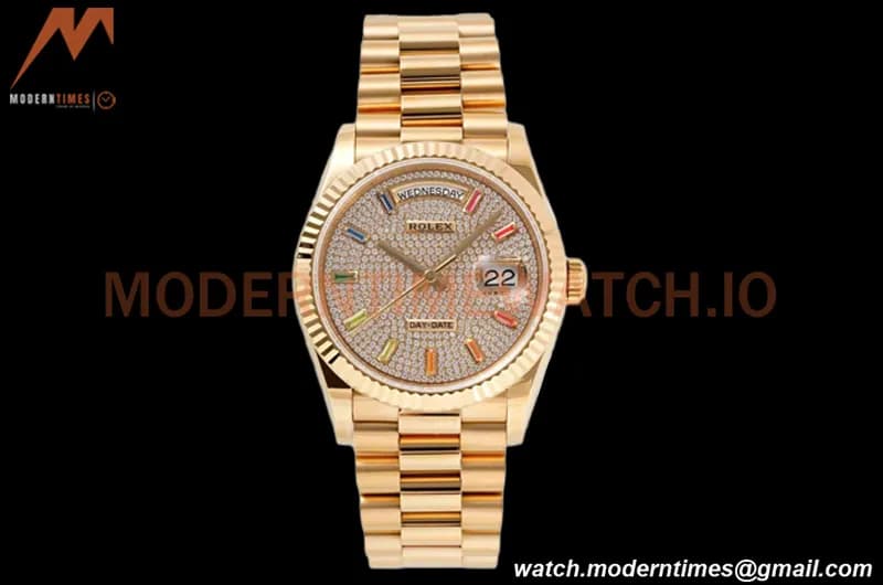 Rolex - DayDate 36mm 128238 Flt Pres YG/YG Dia/Stk TWSF A2836