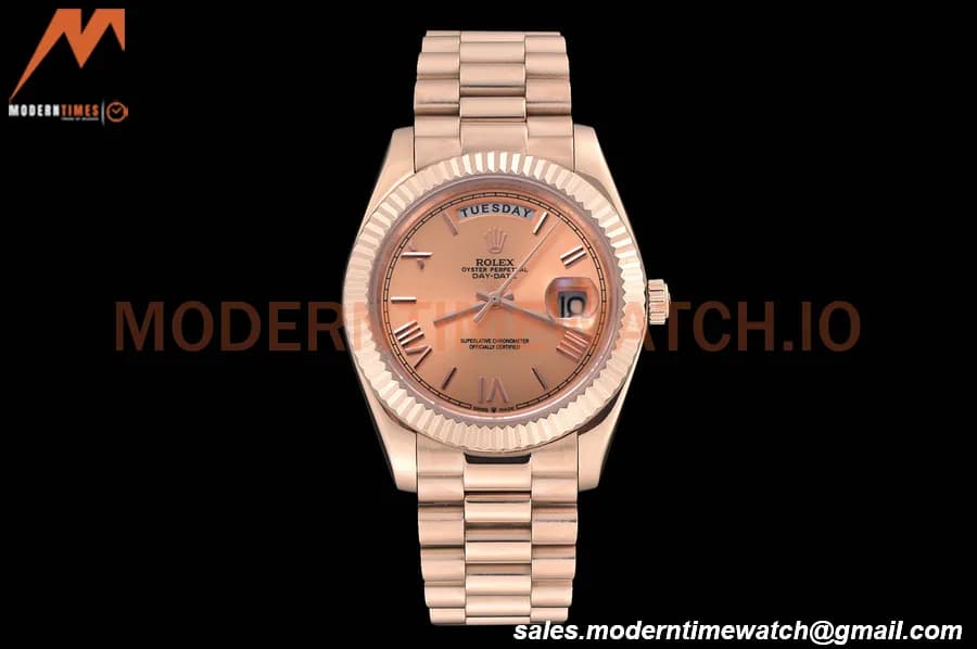 Rolex - DayDate 40mm Flt/Pres RG/RG Champagne Rmn GDF MY8215