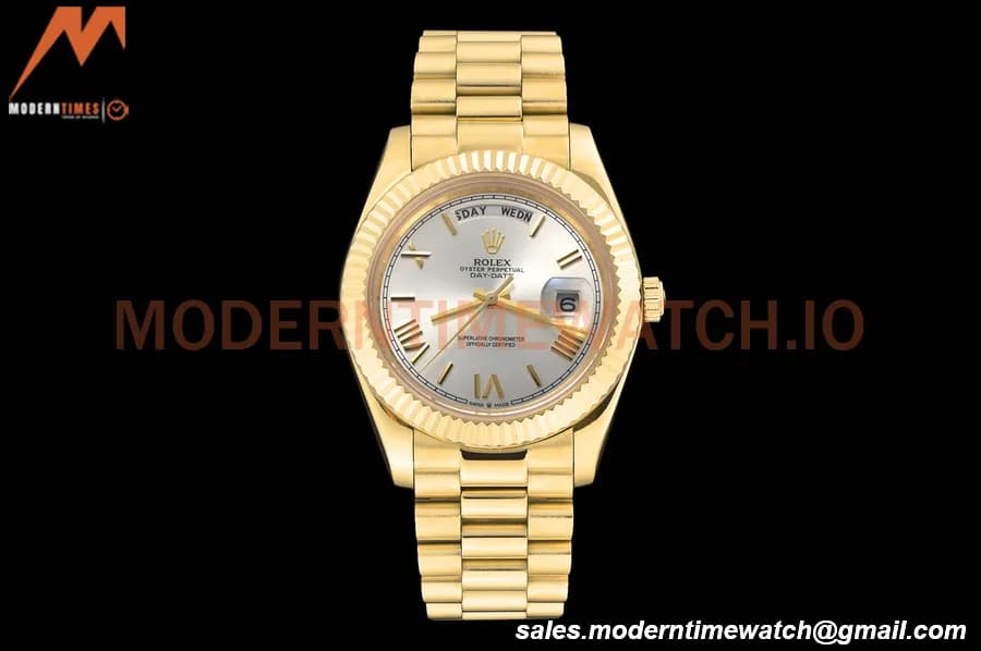Rolex - DayDate 228238 40mm Flt/Pres YG/YG Silv/Rmn GDF MY8215