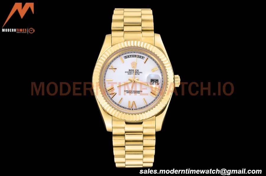 Rolex - DayDate 228238 40mm Flt/Pres YG/YG Wht/Rmn GDF MY8215
