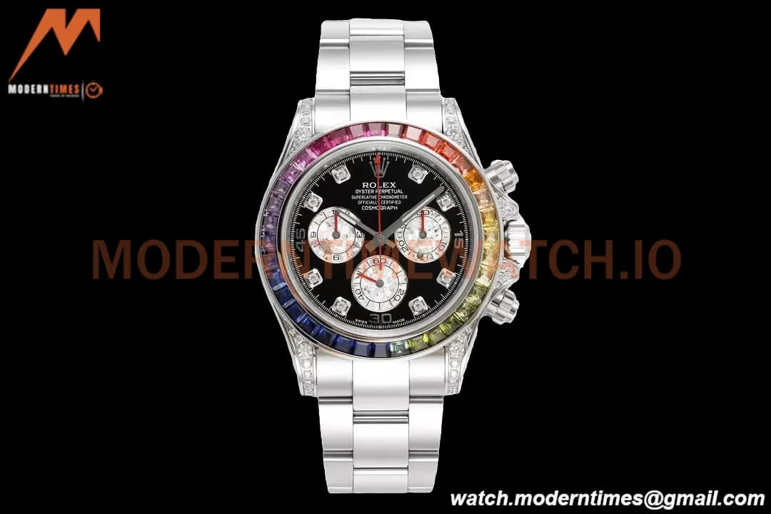 Rolex - Daytona Rainbow 116599 RBOW 40mm SS/SS Black/Dia ZF SH4130