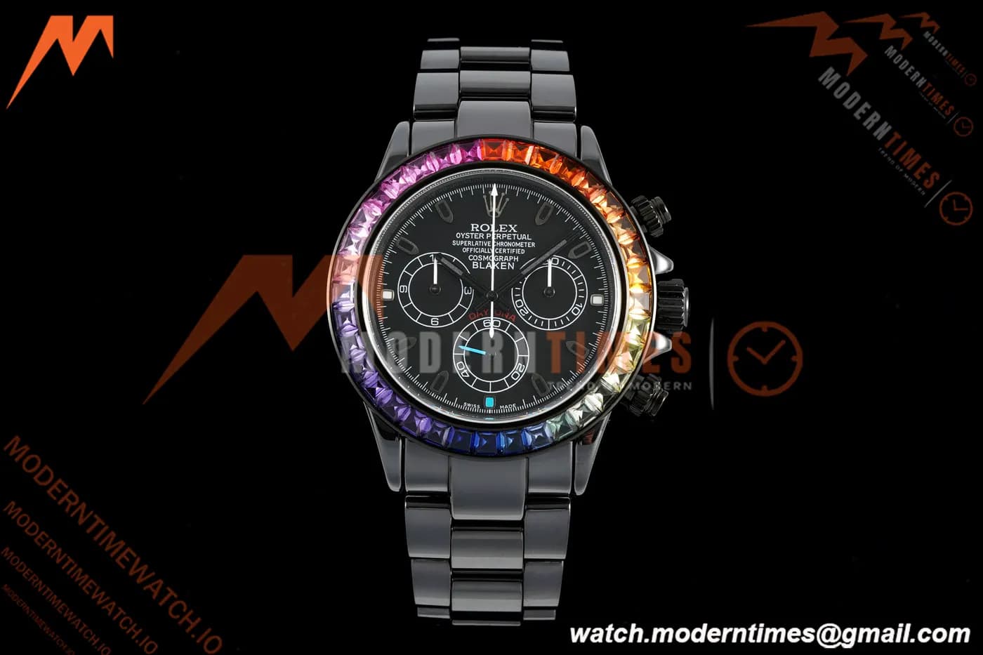 Rolex - Blaken Daytona Rainbow 40mm Diamond DLC/DLC Black/Stk Sonic DD4130