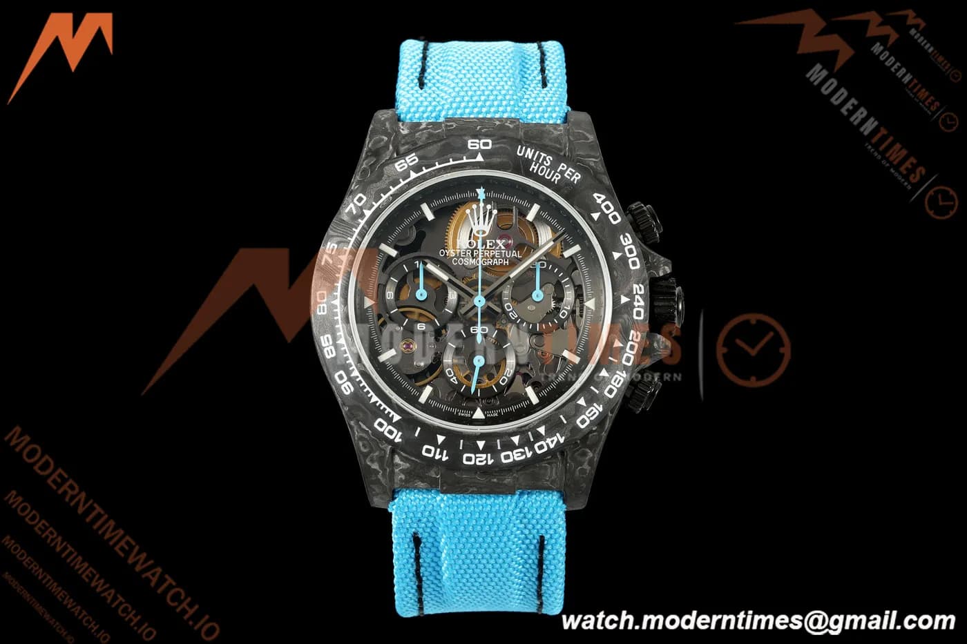 Rolex - Daytona Blaken 40mm CER 904L FC/NY Blk/Blu Skeleton GETF SA4130