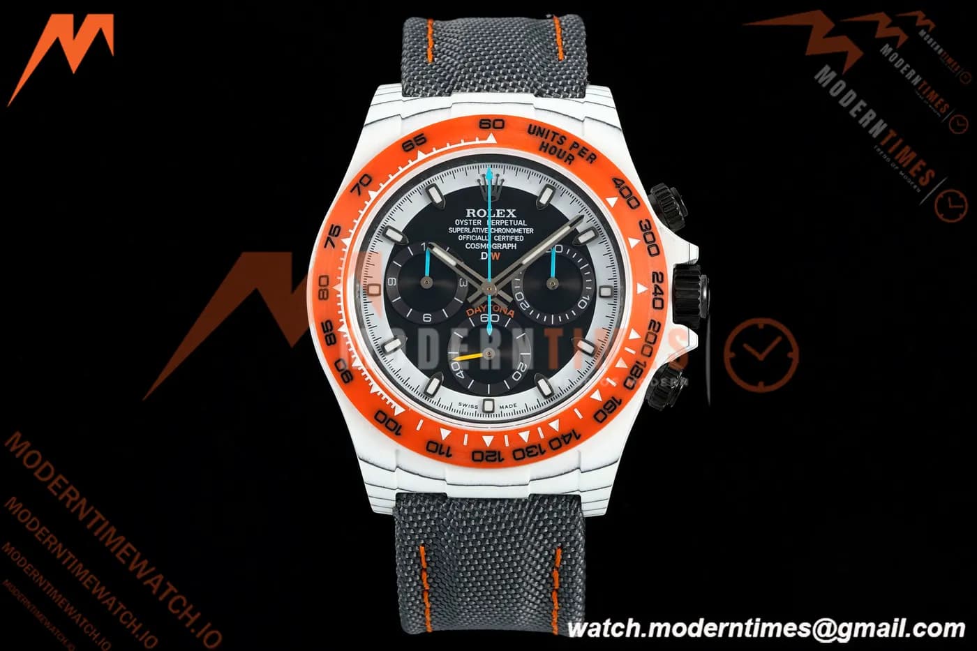 Rolex - Daytona 40mm DiW Ocellaris White Carbon Fiber FC/NY/ORN Black Dial N6F SA4130