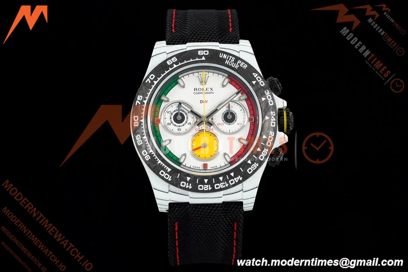 Rolex - Daytona 40mm DiW Ferrari White Carbon Fiber FC/NY White Dial Sonic SA4130
