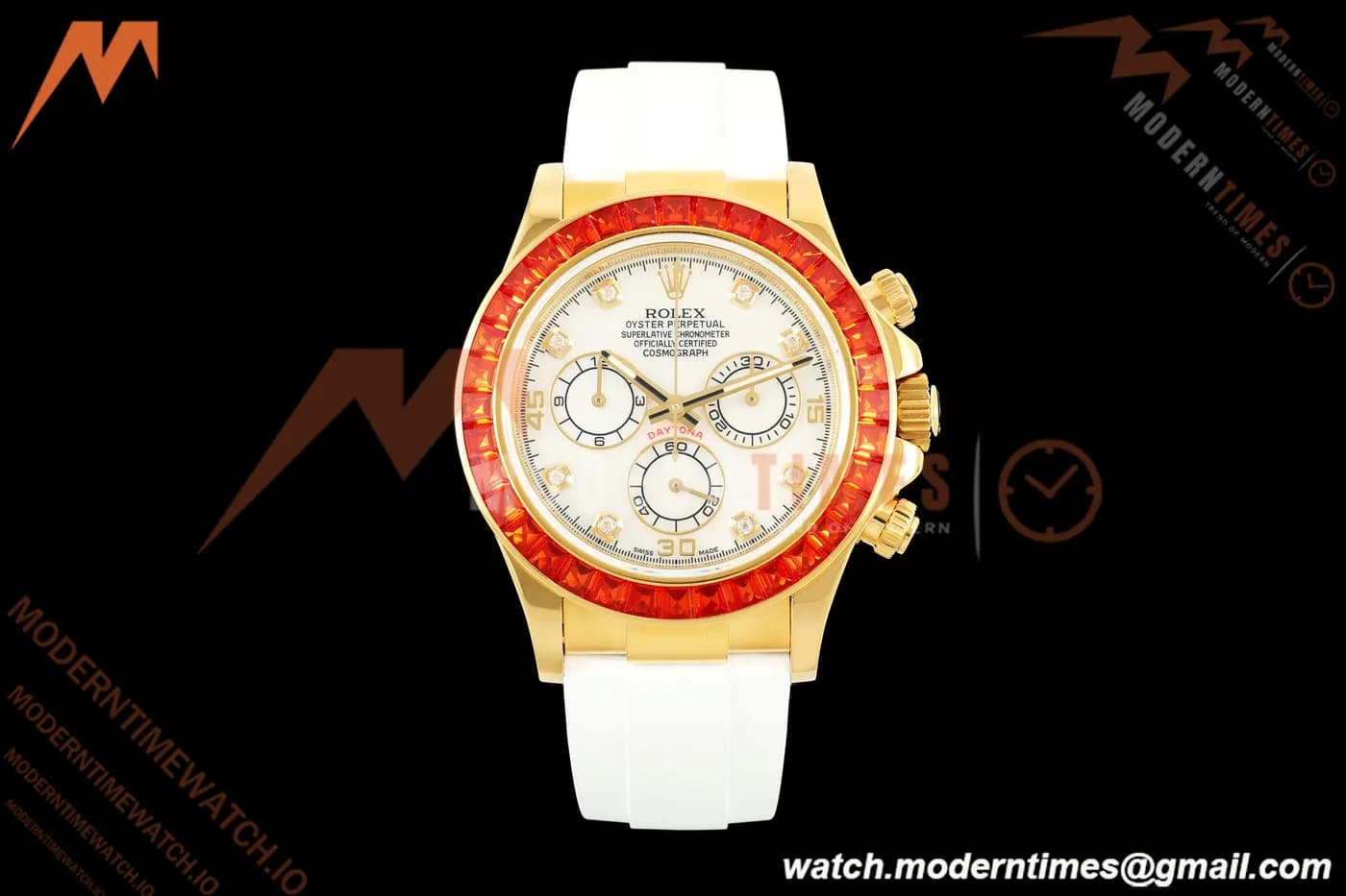 Rolex - Daytona 116578SACO 40mm YG/RU Wht/Mop/Dia Orange Crystal Sonic SA4130