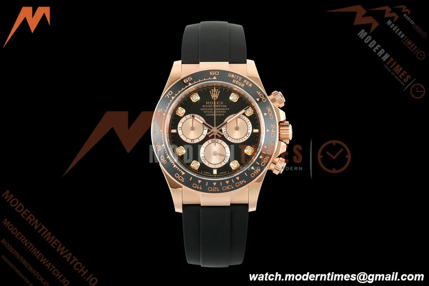 Rolex - Daytona 126515LN 40mm 904L Ceramic RG/RU Black/Dia ARF DD4131