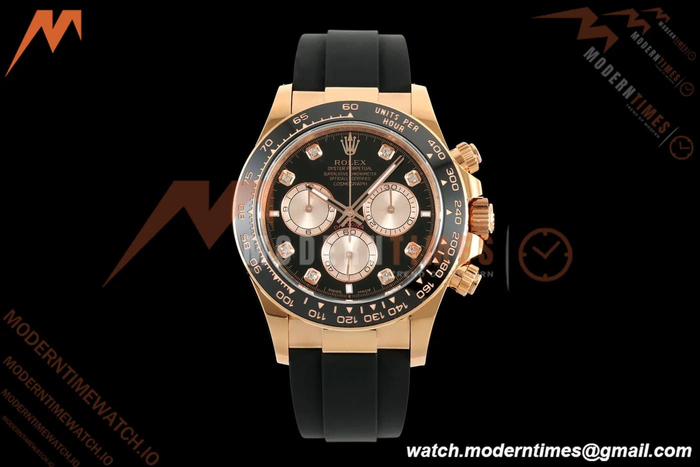 Rolex - Daytona 126515LN 40mm Gain Weight 904L Ceramic RG/RU Blk/Gold/Dia THBF SH4131