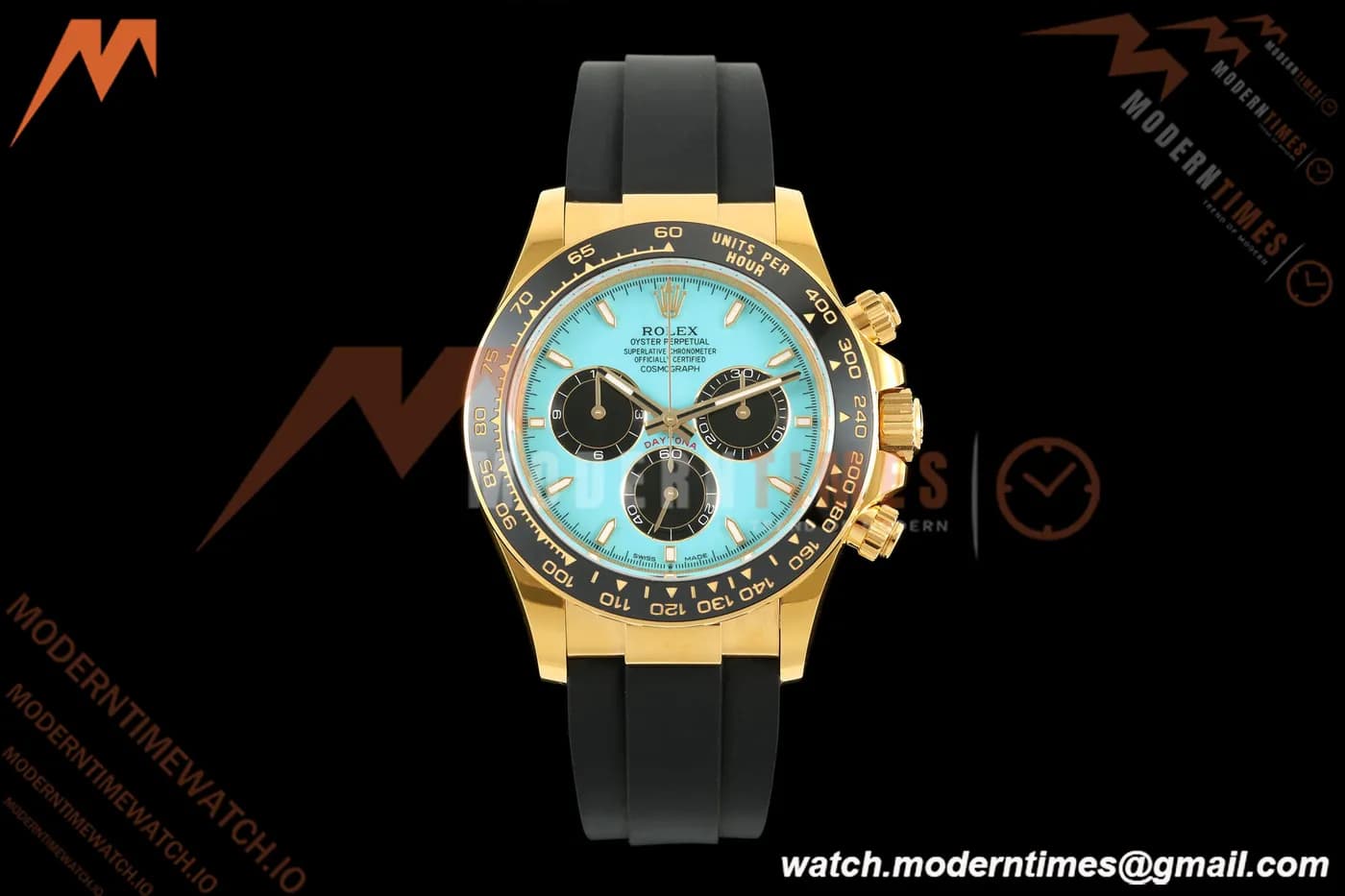 Rolex - Daytona 126518LN 40mm Gain Weight 904L Ceramic YG/RU Blu/Blk Turquoise Dial THBF SH4131