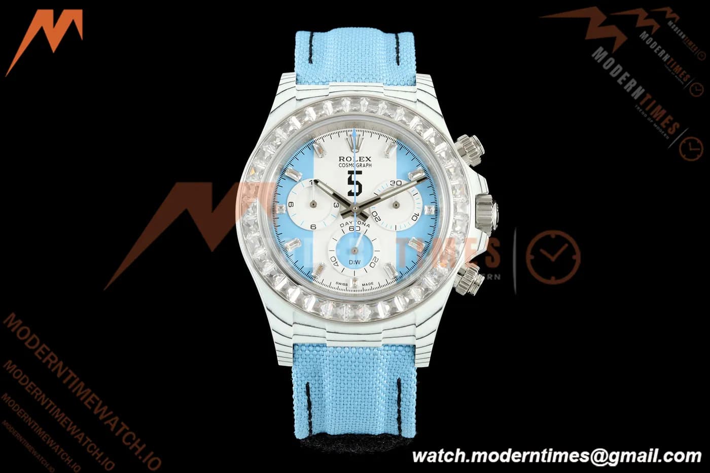 Rolex - Daytona 40mm DiW Leandro Paredes White Carbon Fiber FC/DIA/NY Baby Blue Dial DIWF DD4801