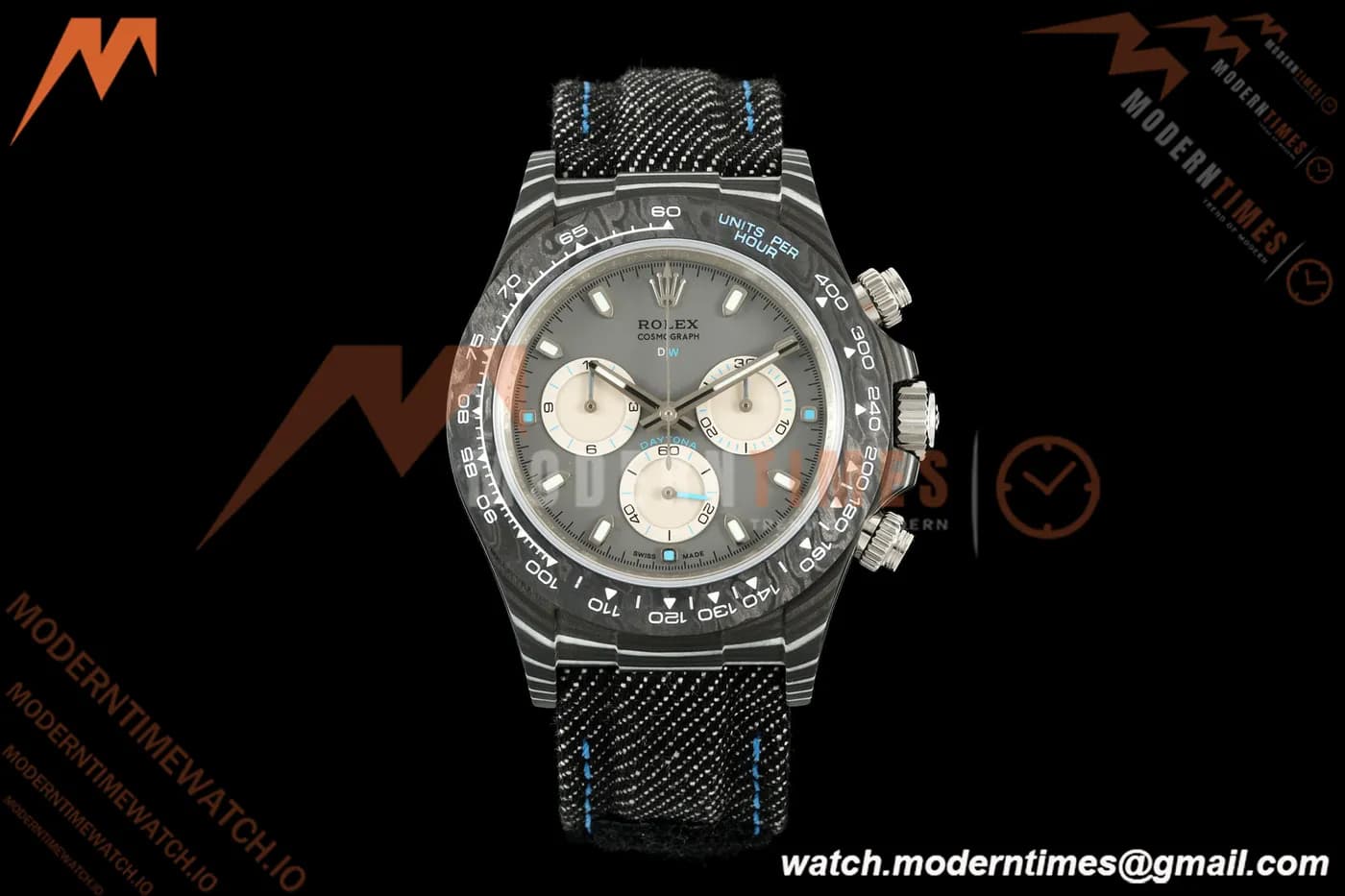 Rolex - Daytona 40mm DiW Ghost Racer Black Carbon Fiber FC/NY Grey Dial DIWF DD4801