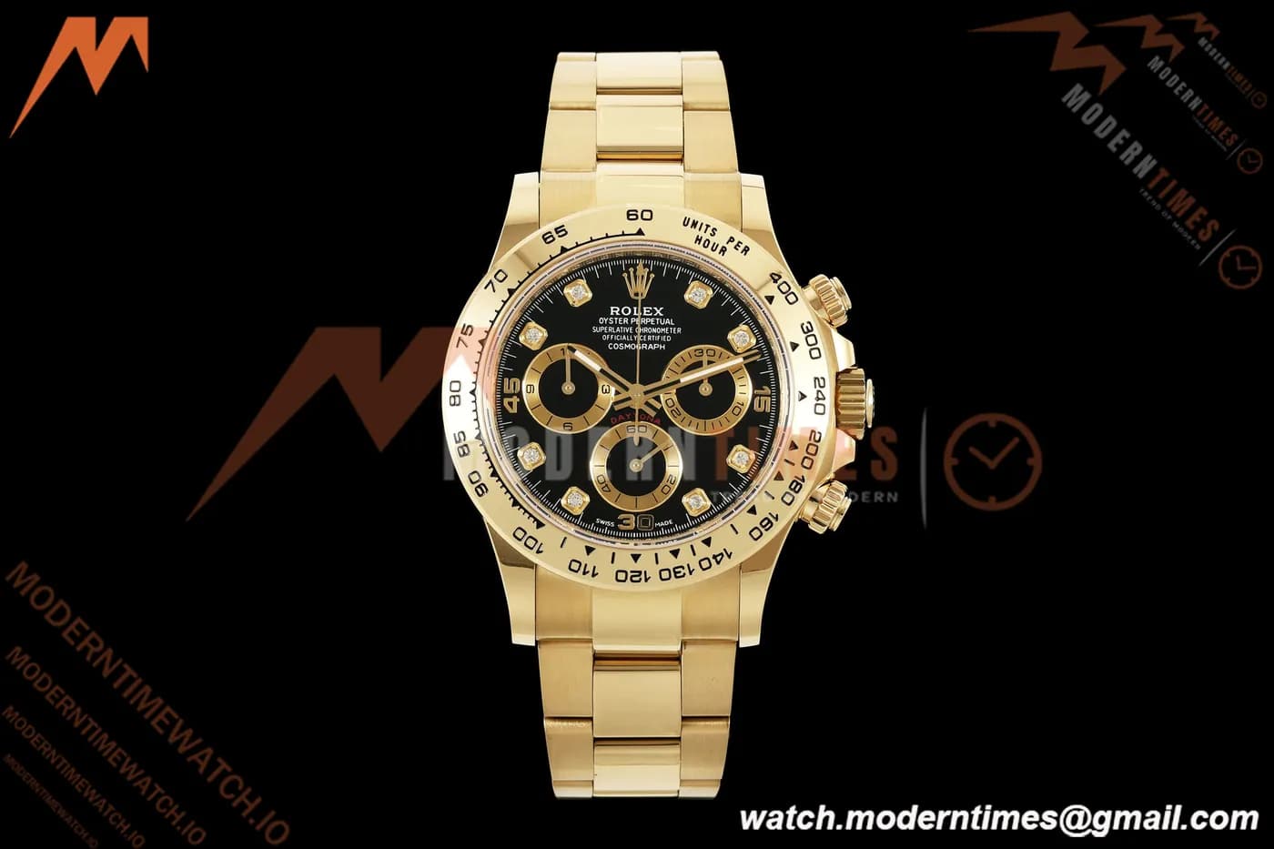 Rolex - Daytona 116508 40mm Gain Weight YG/YG Blk/Gold/Diam AVF DD4130