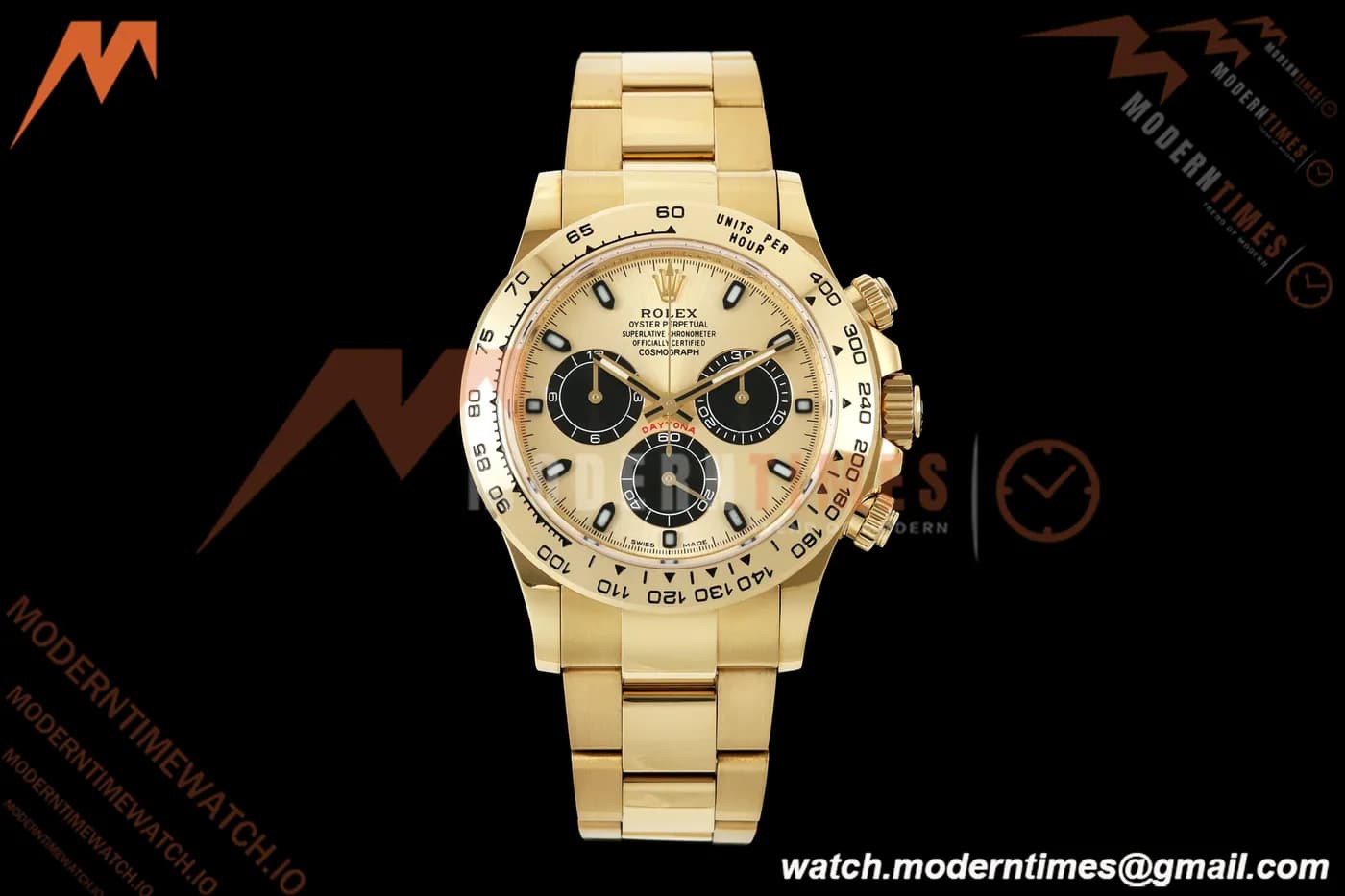 Rolex - Daytona 116508 40mm Gain Weight YG/YG Gold/Blk/Stk AVF DD4130