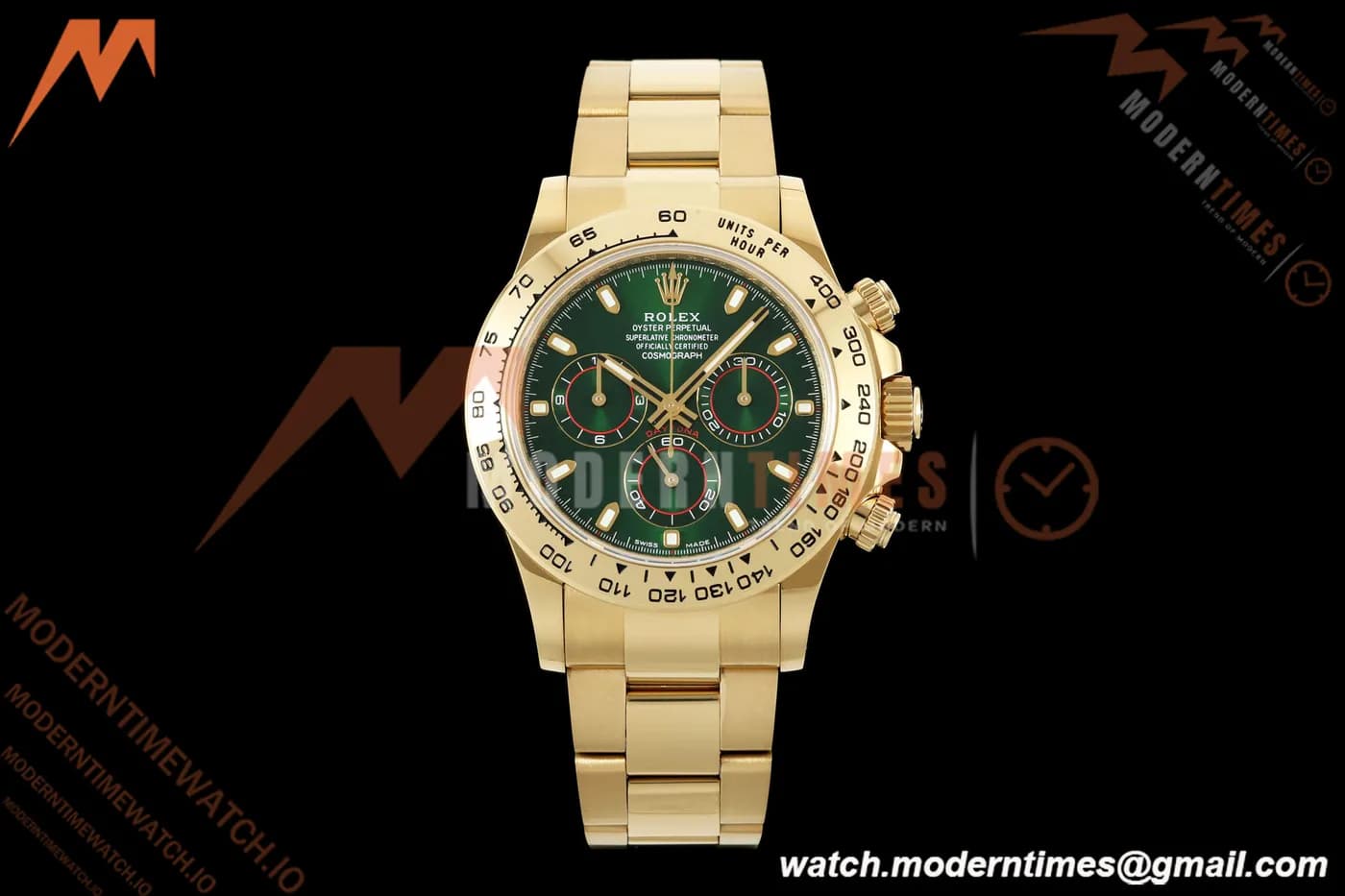 Rolex - Daytona 116508 40mm Gain Weight YG/YG Grn/Stk AVF DD4130