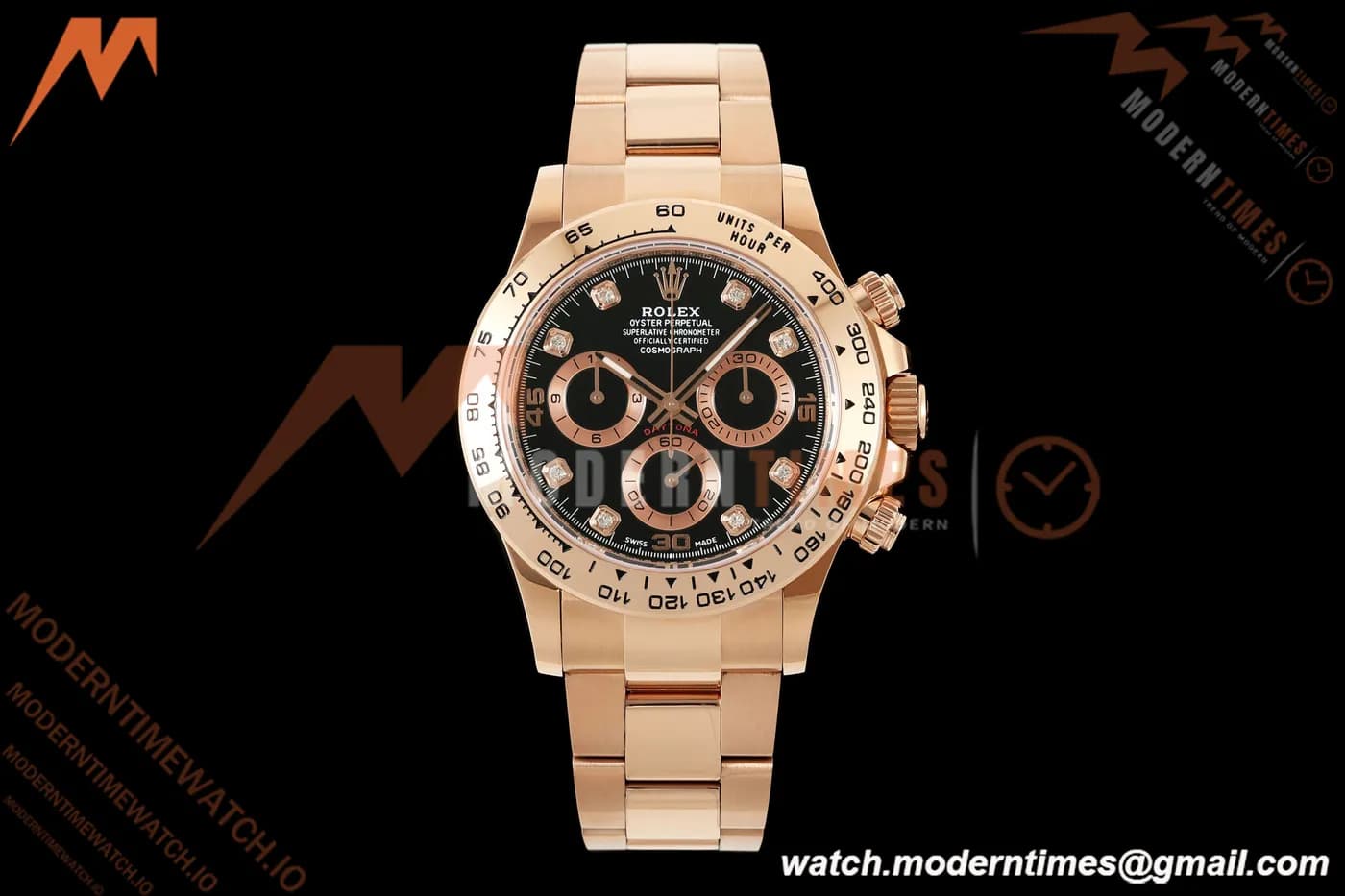 Rolex - Daytona 116505 40mm Gain Weight RG/RG Blk/Dia AVF DD4130