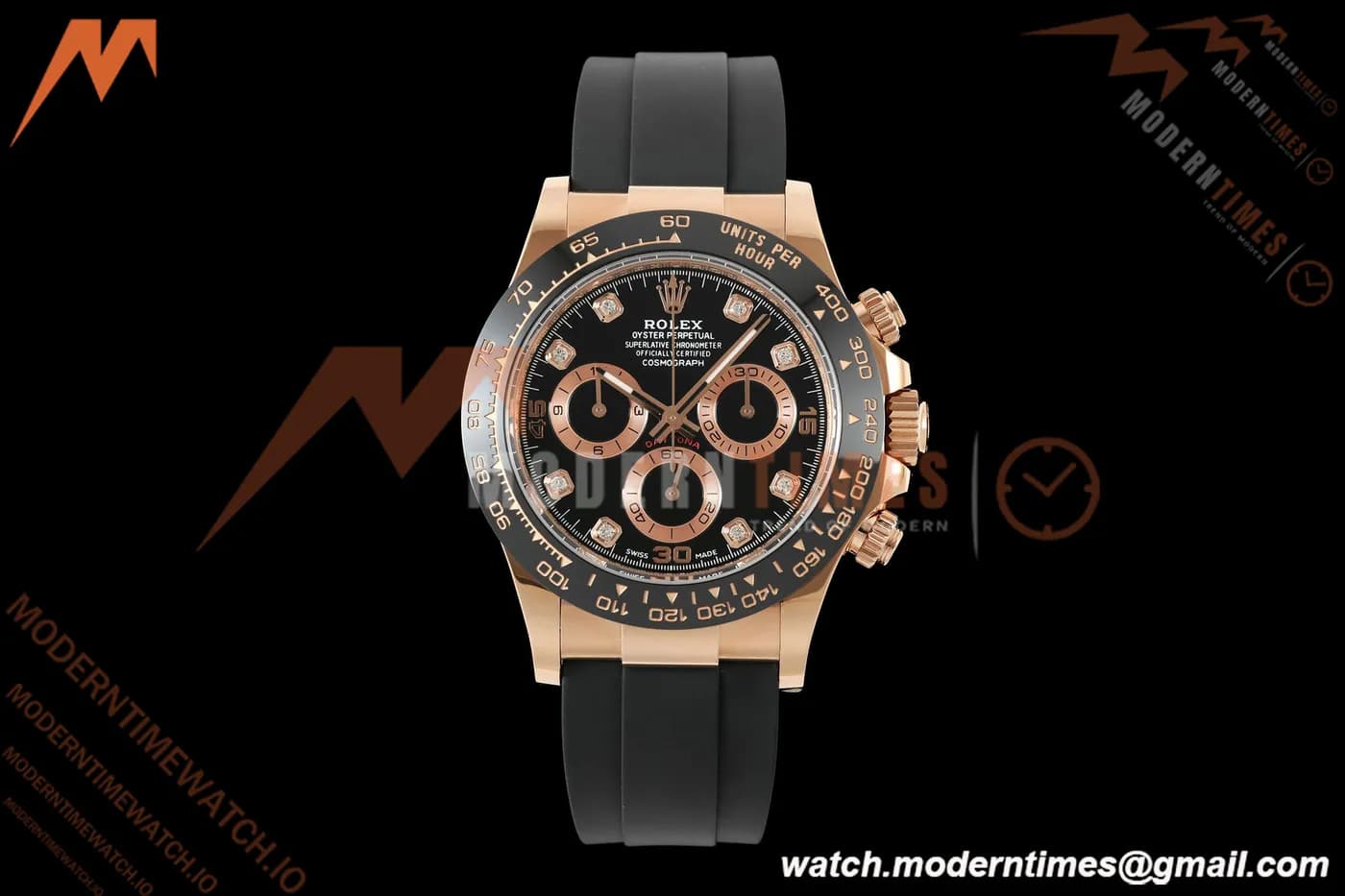 Rolex - Daytona 116515LN 40mm Gain Weight RG/RU Blk/Dia AVF DD4130