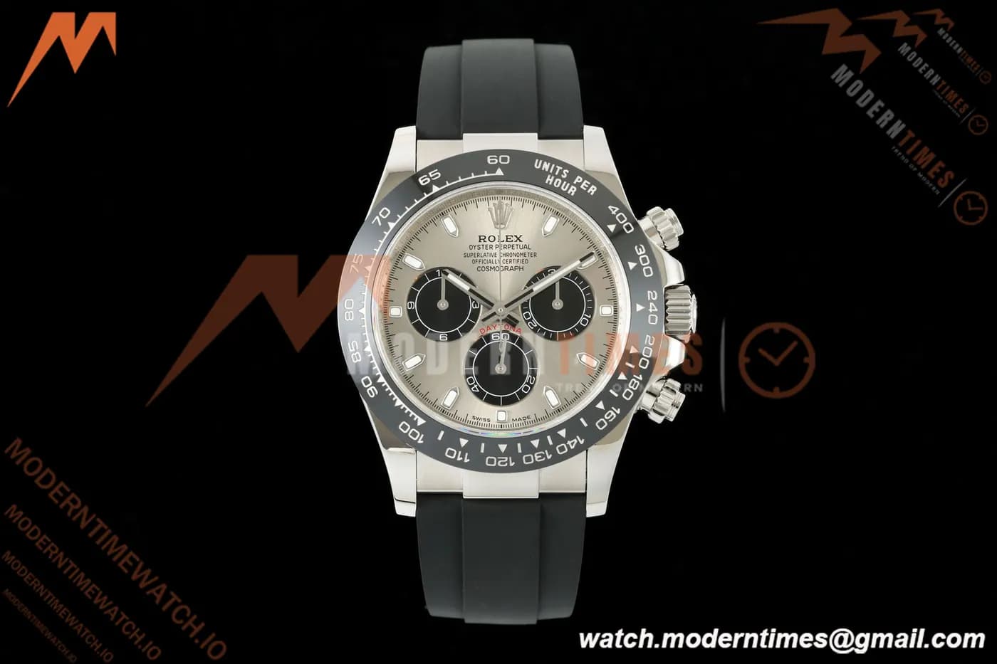 Rolex - Daytona 116519LN 40mm SS/RU Grey/Blk UFO SH-TW4130 Free Sprung