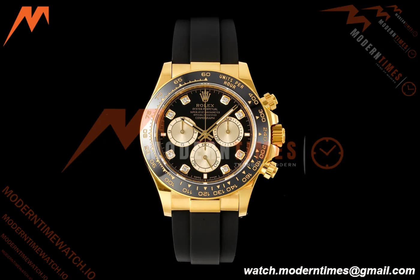 Rolex - Daytona 126518LN 40mm CER/YG/RU Blk/Gold/Dia RWF JH4131 Free Sprung