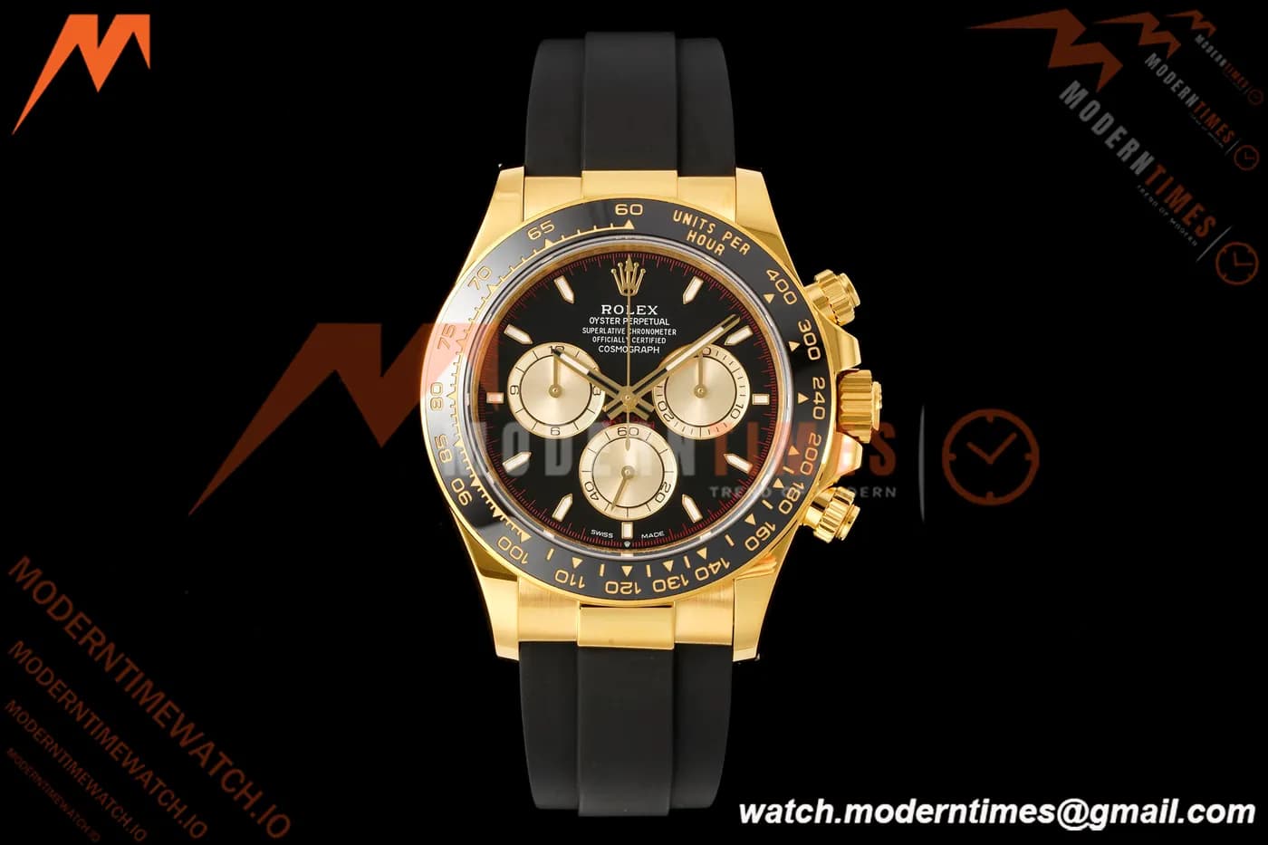 Rolex - Daytona 126518LN 40mm CER/YG/RU Blk/Gold/Stk RWF JH4131 Free Sprung