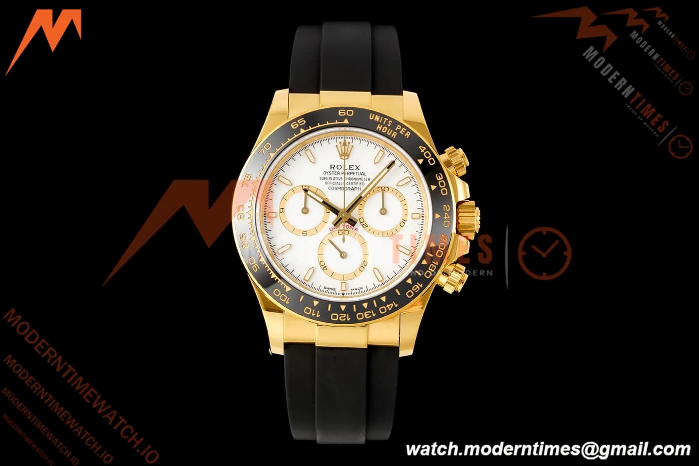 Rolex - Daytona 126518LN 40mm YG/RU Wht/Stk RWF JH4131 Free Sprung