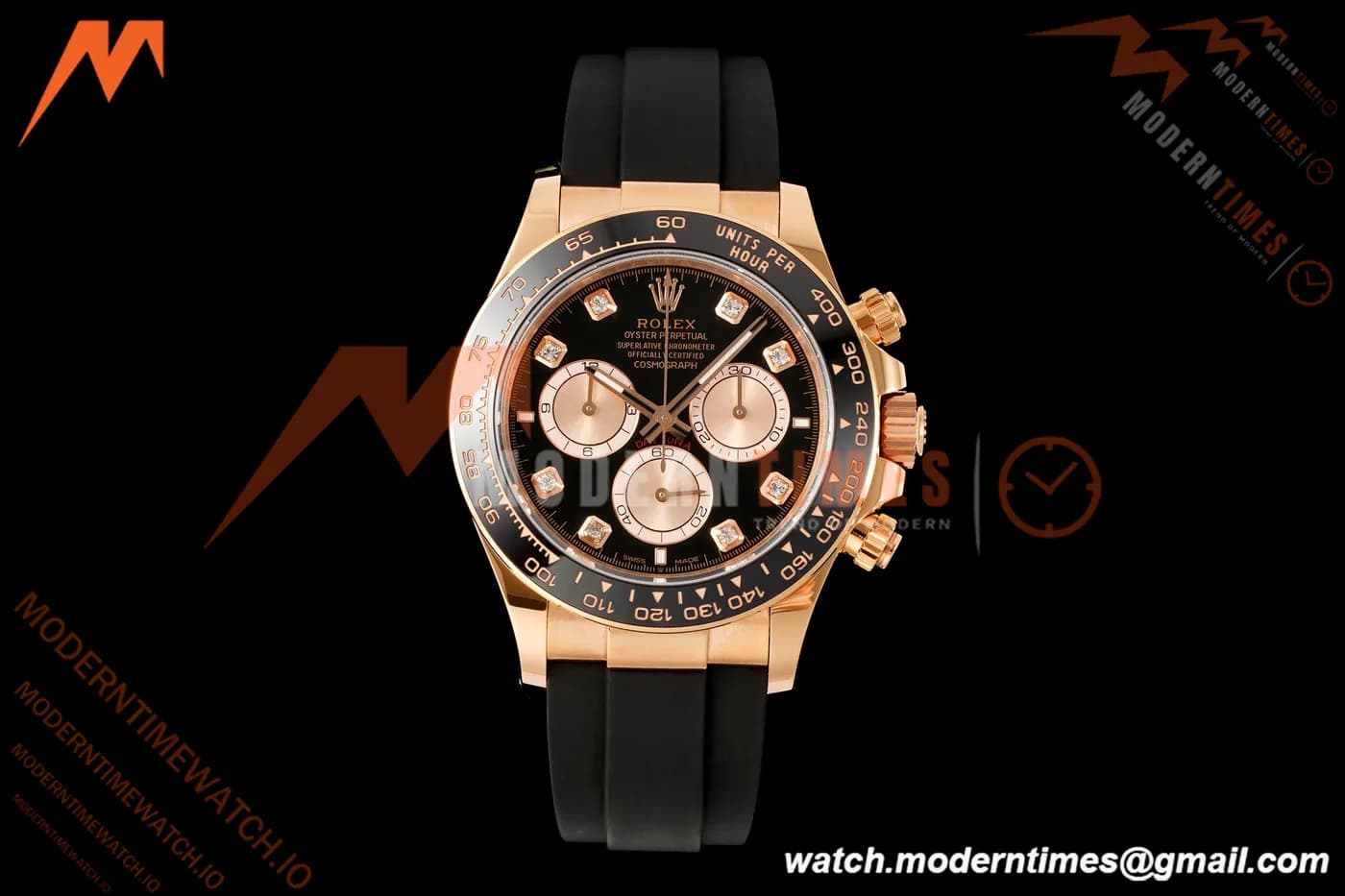 Rolex - Daytona 126515LN 40mm RG/RU Blk/Dia RWF JH4131 Free Sprung