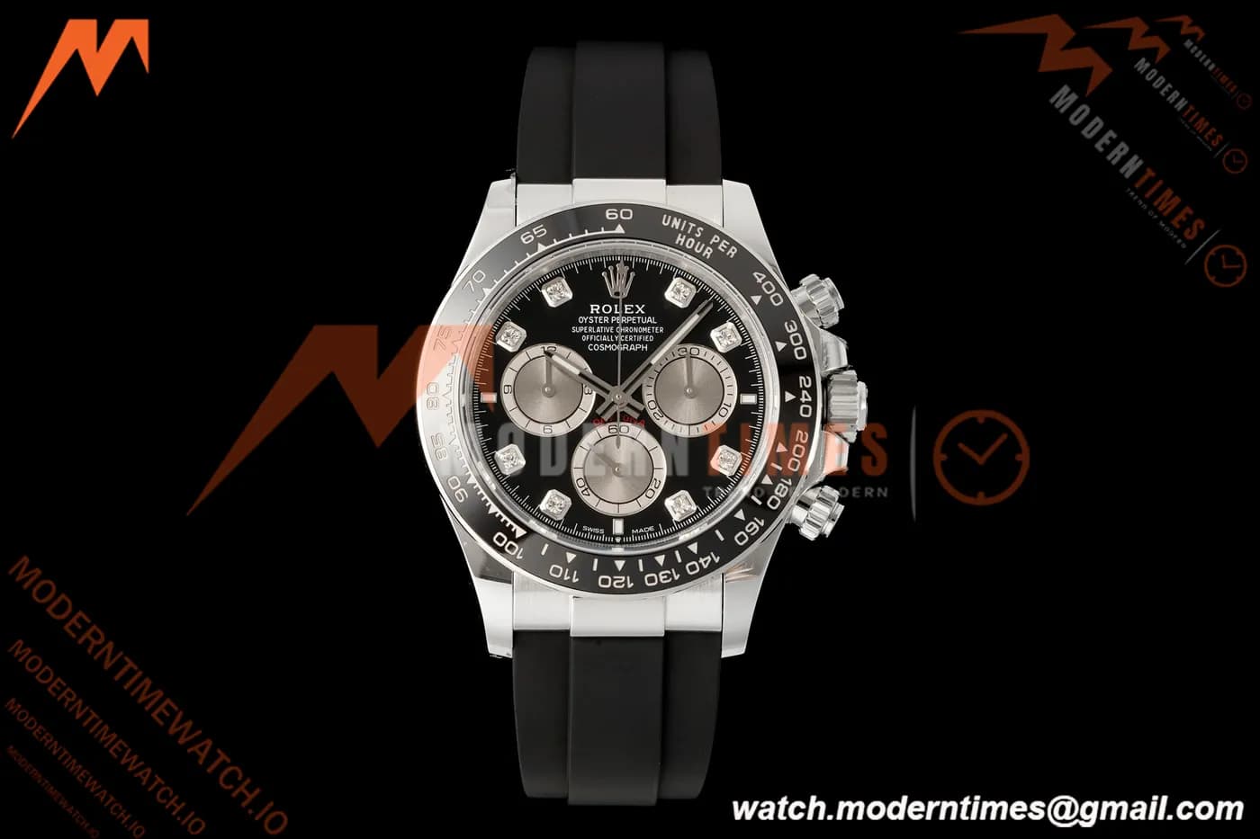 Rolex - Daytona 126519LN 40mm SS/RU Blk/Gry/Dia RWF JH4131 Free Sprung